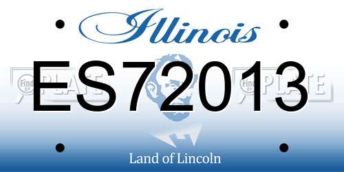 ES72013 Illinois License Plate