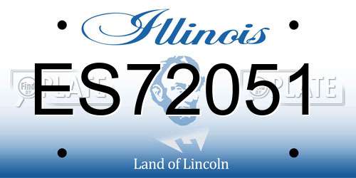 ES72051 Illinois License Plate