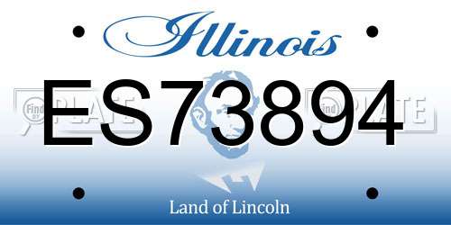 ES73894 Illinois License Plate
