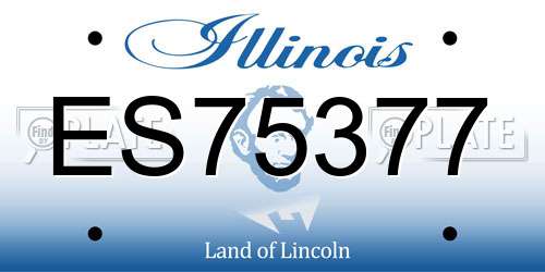 ES75377 Illinois License Plate