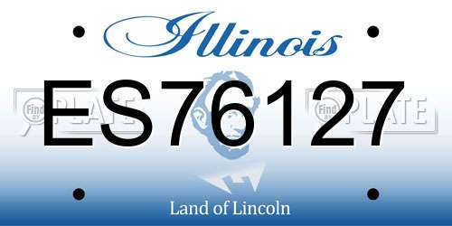 ES76127 Illinois License Plate