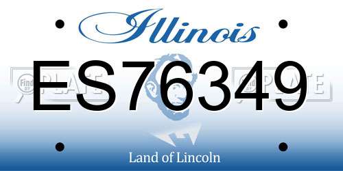 ES76349 Illinois License Plate