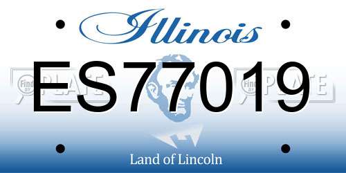 ES77019 Illinois License Plate