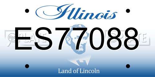 ES77088 Illinois License Plate