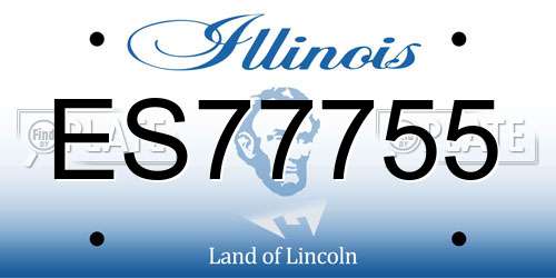 ES77755 Illinois License Plate