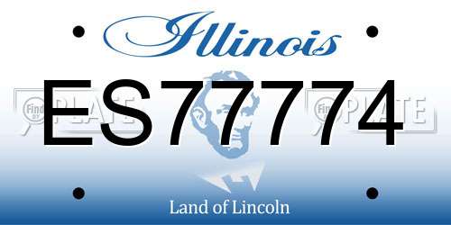 ES77774 Illinois License Plate