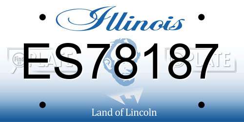 ES78187 Illinois License Plate