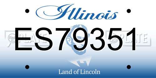 ES79351 Illinois License Plate