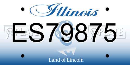 ES79875 Illinois License Plate