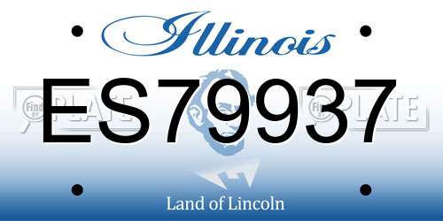 ES79937 Illinois License Plate