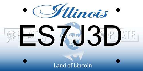 ES7J3D Illinois License Plate