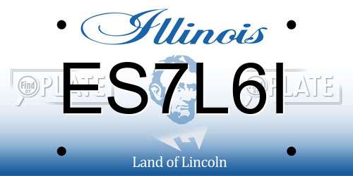 ES7L6I Illinois License Plate