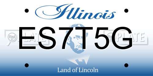 ES7T5G Illinois License Plate