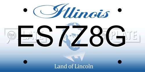 ES7Z8G Illinois License Plate