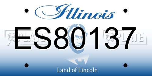 ES80137 Illinois License Plate
