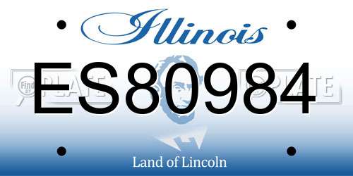 ES80984 Illinois License Plate