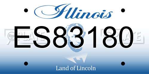 ES83180 Illinois License Plate