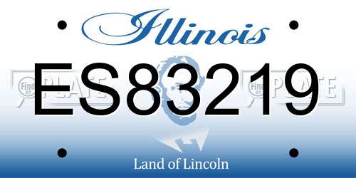 ES83219 Illinois License Plate