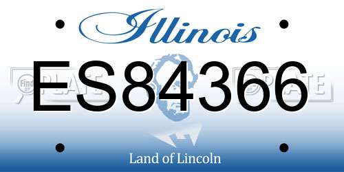 ES84366 Illinois License Plate