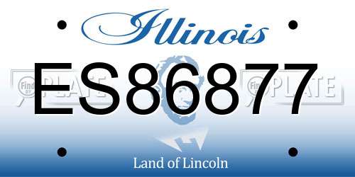 ES86877 Illinois License Plate