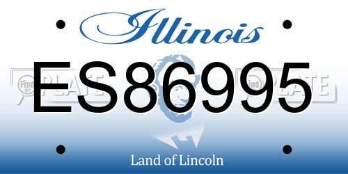 ES86995 Illinois License Plate
