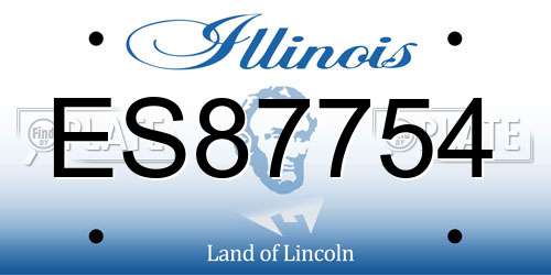 ES87754 Illinois License Plate