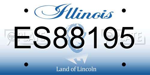 ES88195 Illinois License Plate