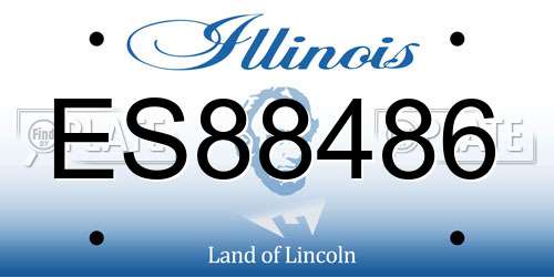 ES88486 Illinois License Plate