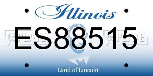 ES88515 Illinois License Plate