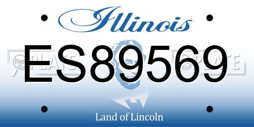 ES89569 Illinois License Plate