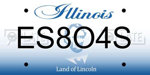 ES8O4S Illinois License Plate