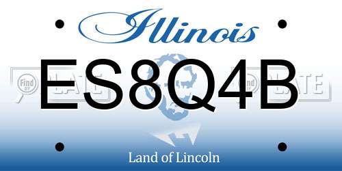 ES8Q4B Illinois License Plate