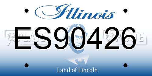 ES90426 Illinois License Plate