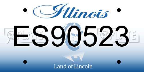 ES90523 Illinois License Plate