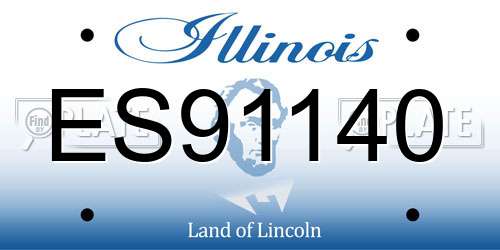 ES91140 Illinois License Plate