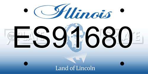 ES91680 Illinois License Plate