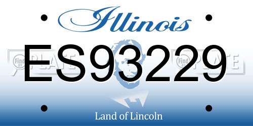 ES93229 Illinois License Plate