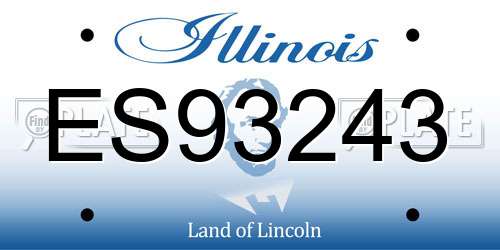 ES93243 Illinois License Plate