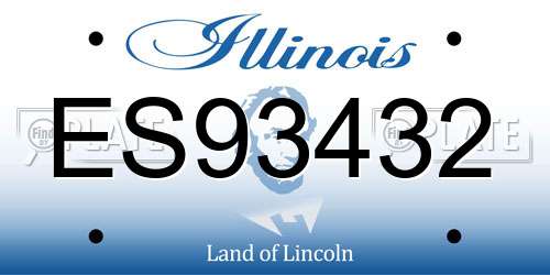ES93432 Illinois License Plate