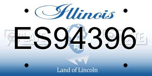 ES94396 Illinois License Plate