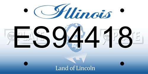 ES94418 Illinois License Plate