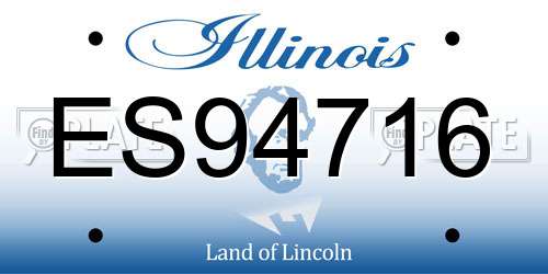 ES94716 Illinois License Plate