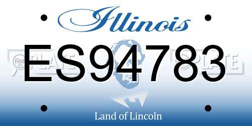 ES94783 Illinois License Plate