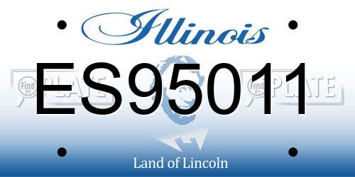 ES95011 Illinois License Plate