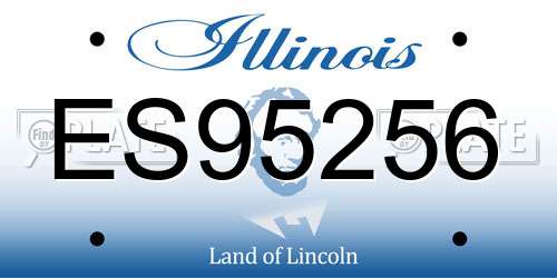 ES95256 Illinois License Plate
