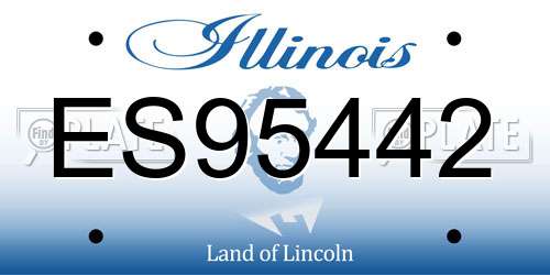 ES95442 Illinois License Plate