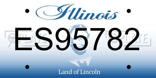 ES95782 Illinois License Plate