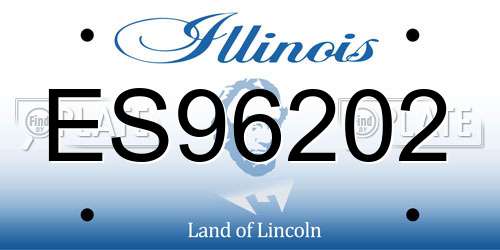 ES96202 Illinois License Plate