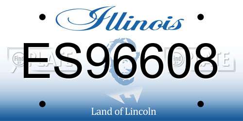 ES96608 Illinois License Plate