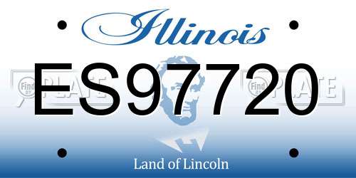 ES97720 Illinois License Plate